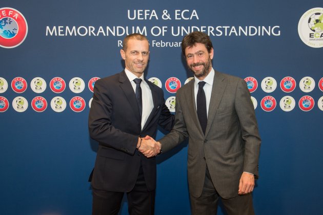 Ceferin Agnelli UEFA Juventus / Europa Press
