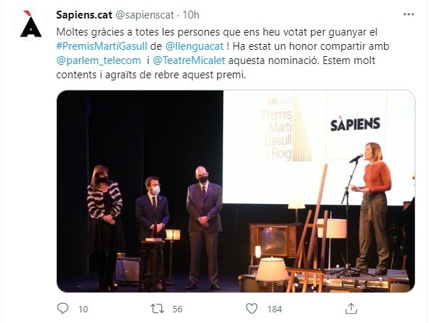 TUIT revista sàpiens premio martí gasull