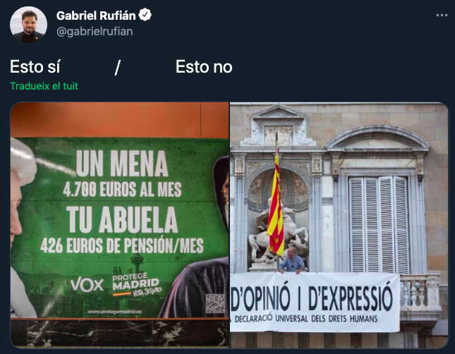 TUIT rufian vox mena