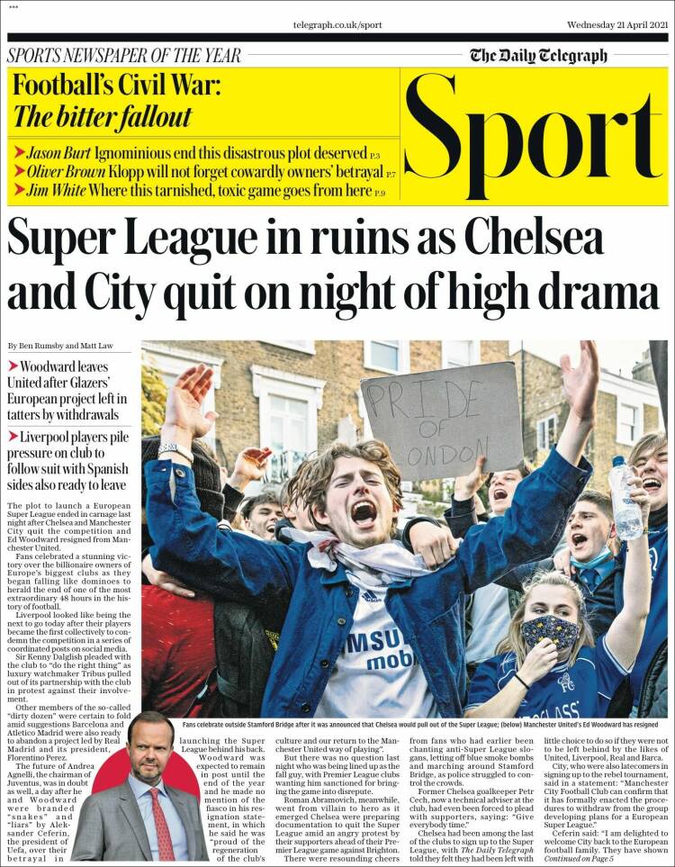 Telegraph Portada 21 04 2021