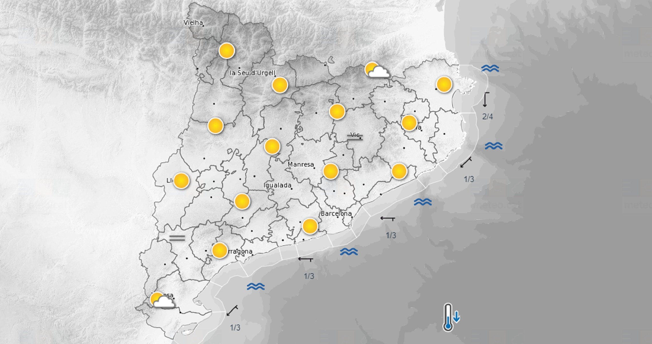 Meteo viernes (mañana) / Meteocat