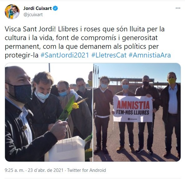 TUIT Jordi Cuixart Sant Jordi