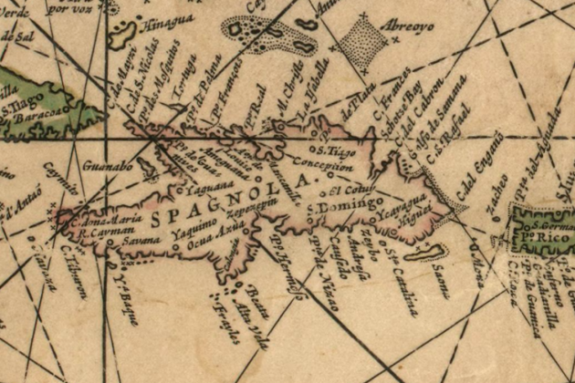 Fragment d'una carta nautica (circa 1600), obra de Pieter Gees. Font Bibliothèque Nationale de France Fragment d'una carta nautica (circa 1600), obra de Pieter Gees. Font Bibliothèque Nationale de France
