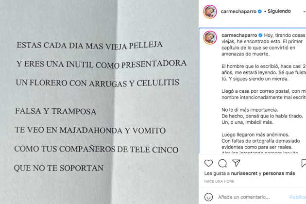 Perfil de Instagram de Carme Chaparro