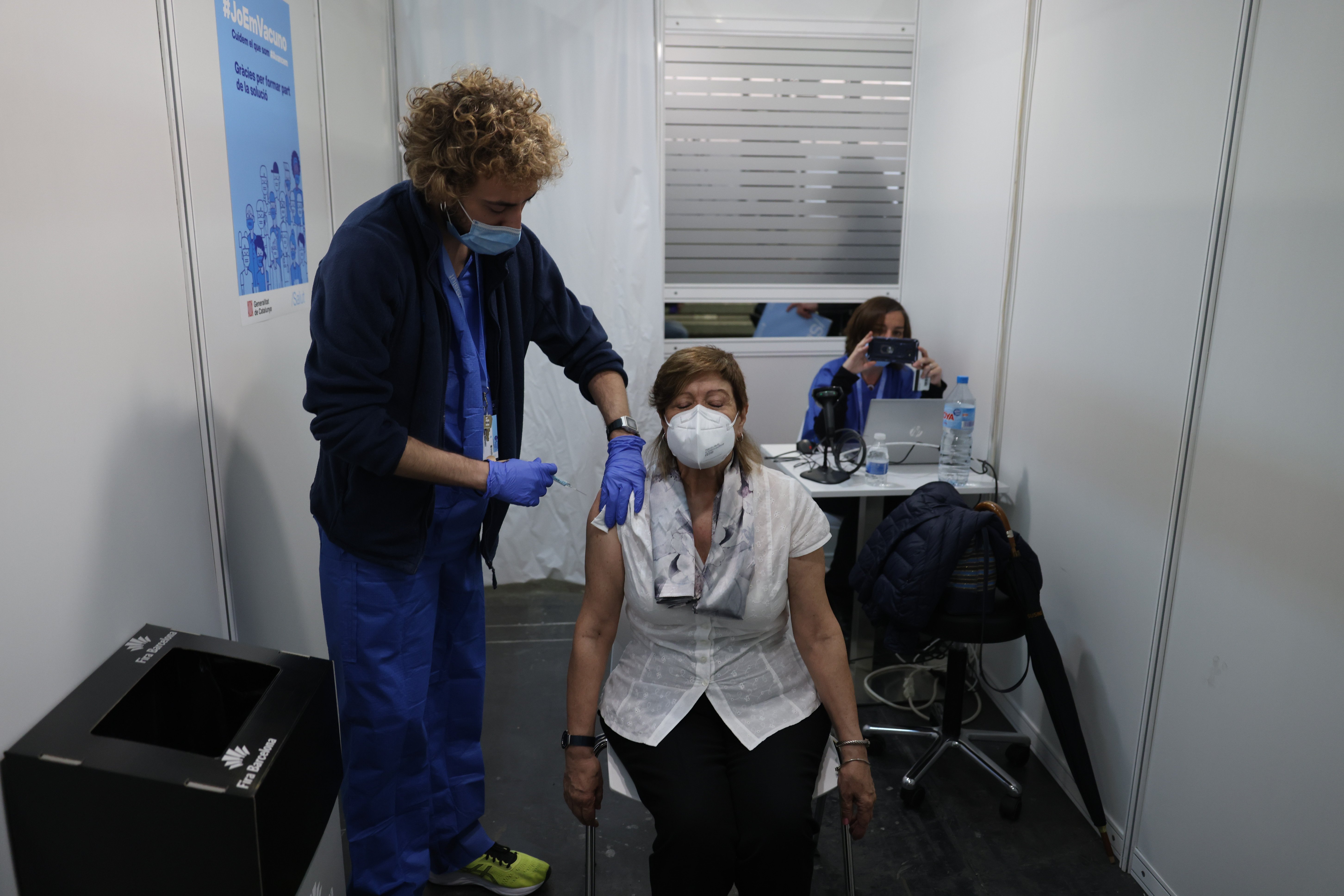 Barcelona opens up first mass vaccination centre at Fira site by Montjuïc