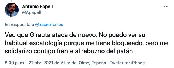 tuit Antonio Papell contra Girauta