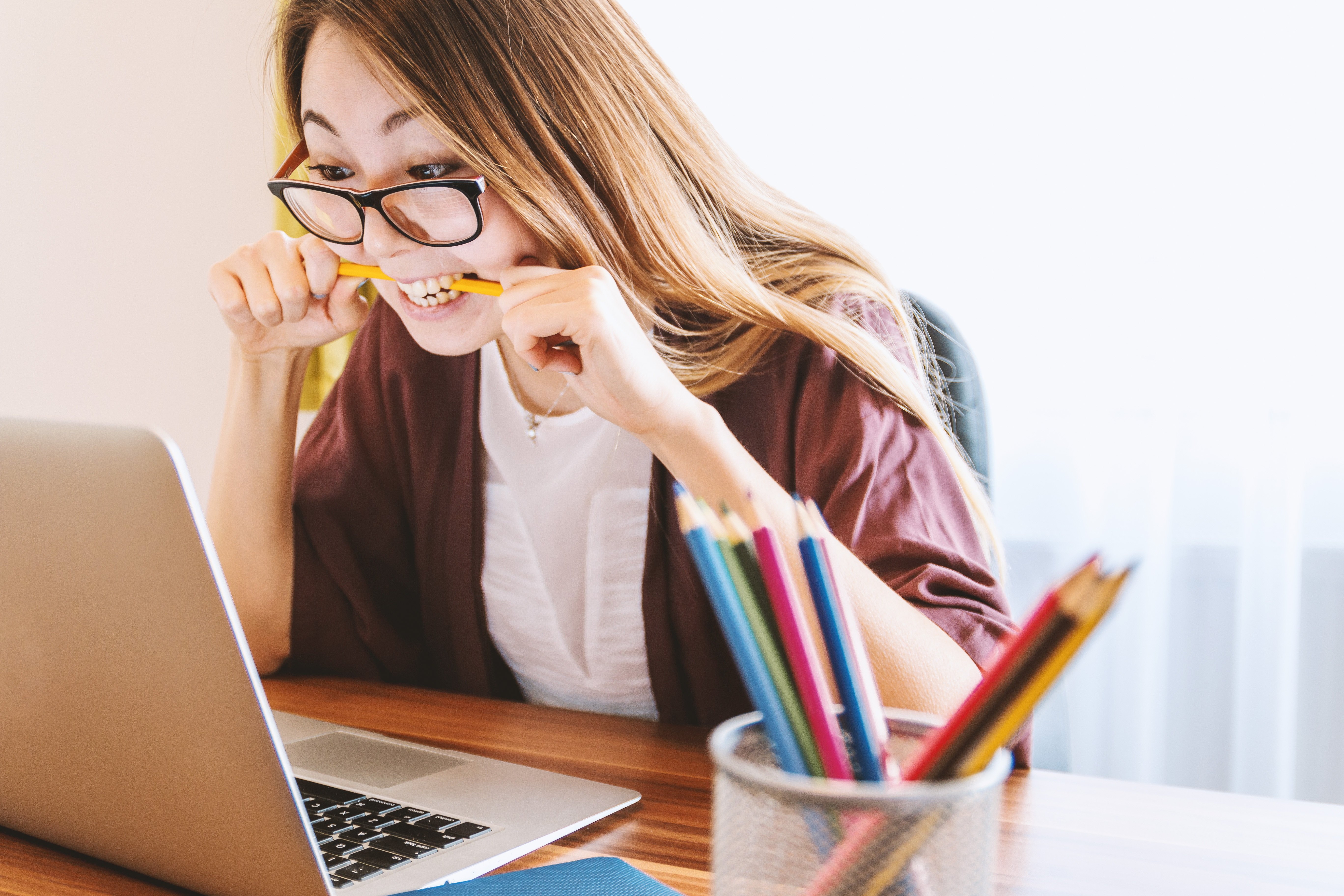 Estudiante estresada