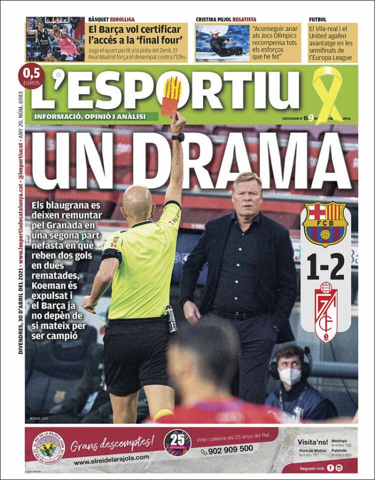 L'Esportiu Portada 30 04 2021