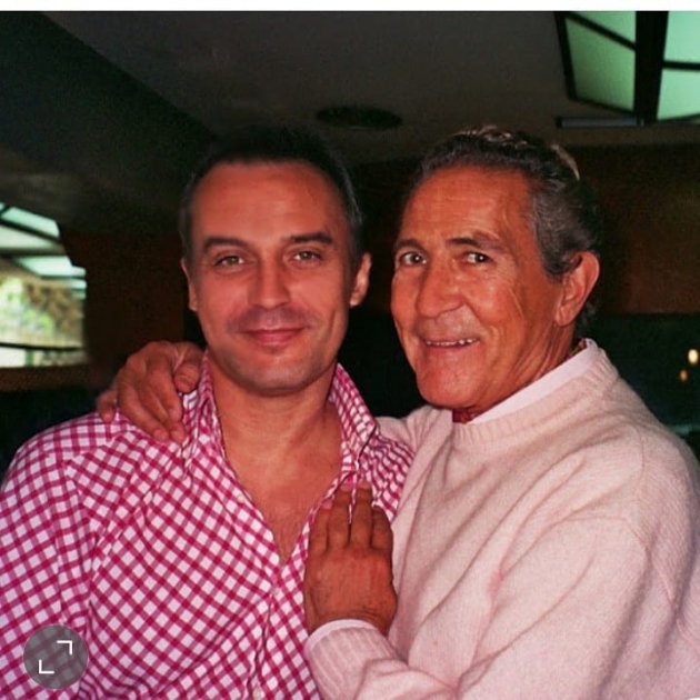 Enrique del Pozo con Antonio Gala @enriquedelpozoartista TUIT