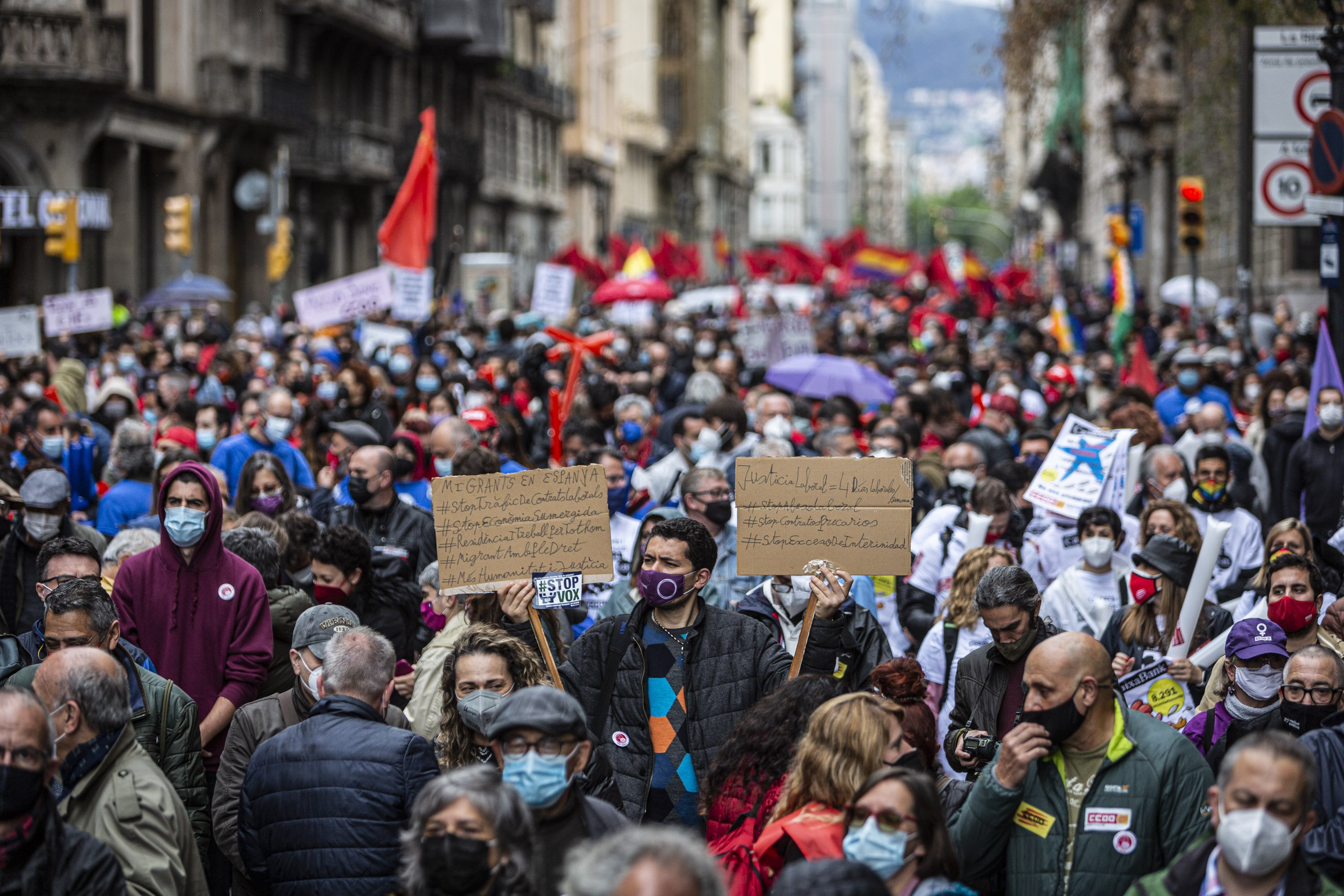 1 de maig | Els sindicats reclamen una sortida "justa" de la crisi