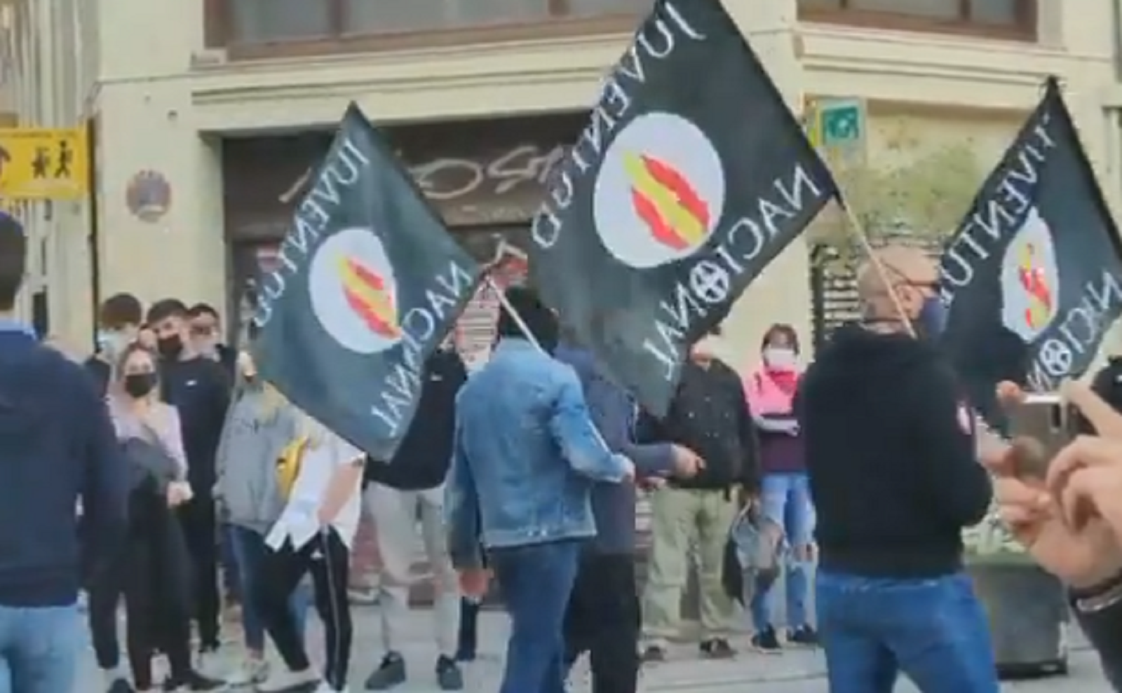 Manifestación fascista en Valencia por el Primero de Mayo