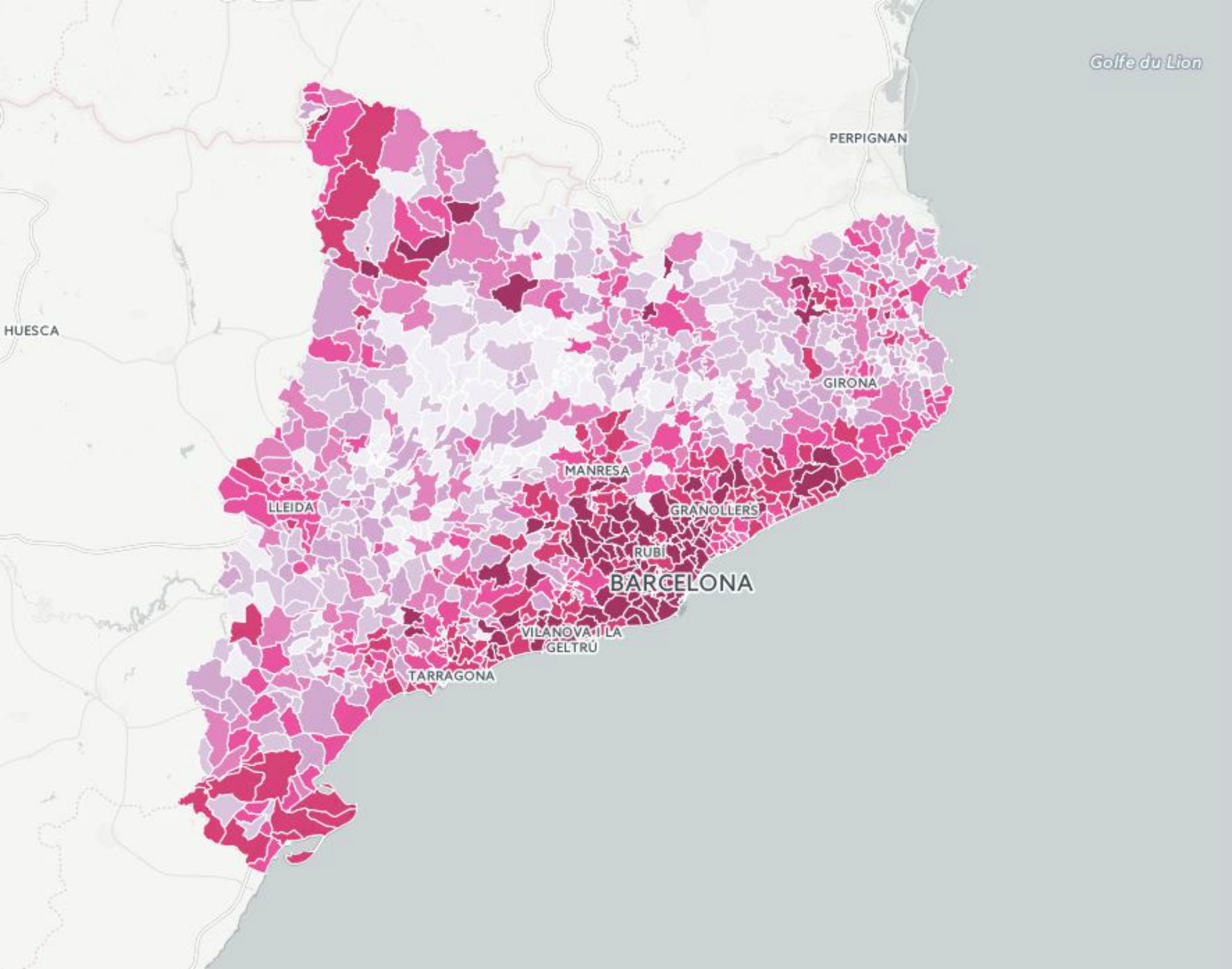 Mapas: Cómo se distribuyó el voto en Catalunya el 20-D?