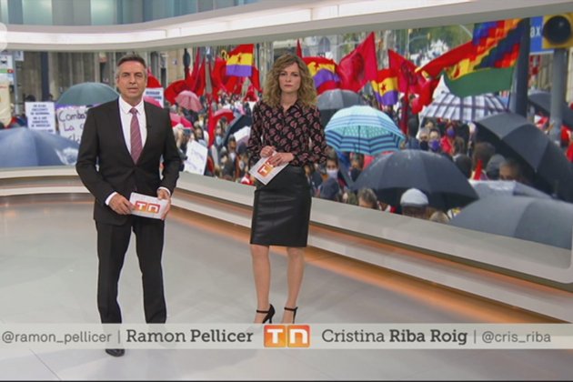 Ramon Pellicer y Cristina Riba Telenoticies TV3