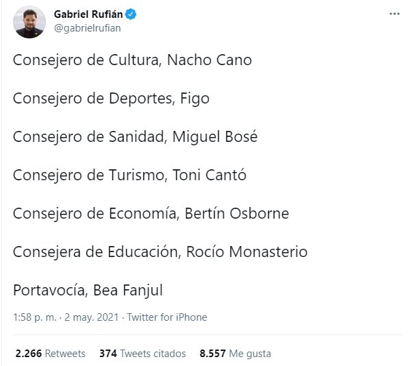 tuit rufian Nacho Cano Ayuso