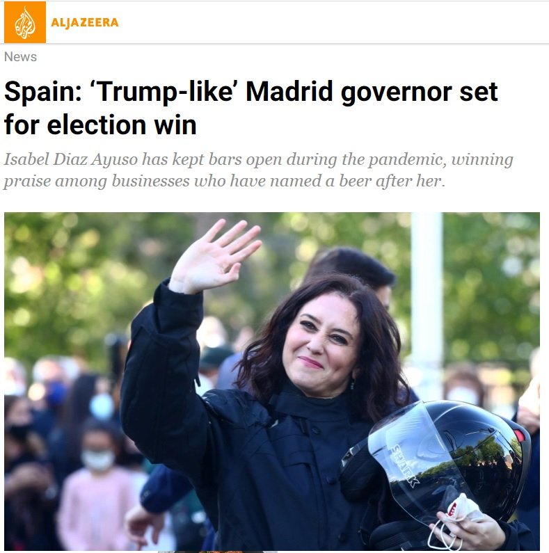 Captura Ayuso Al Jazeera