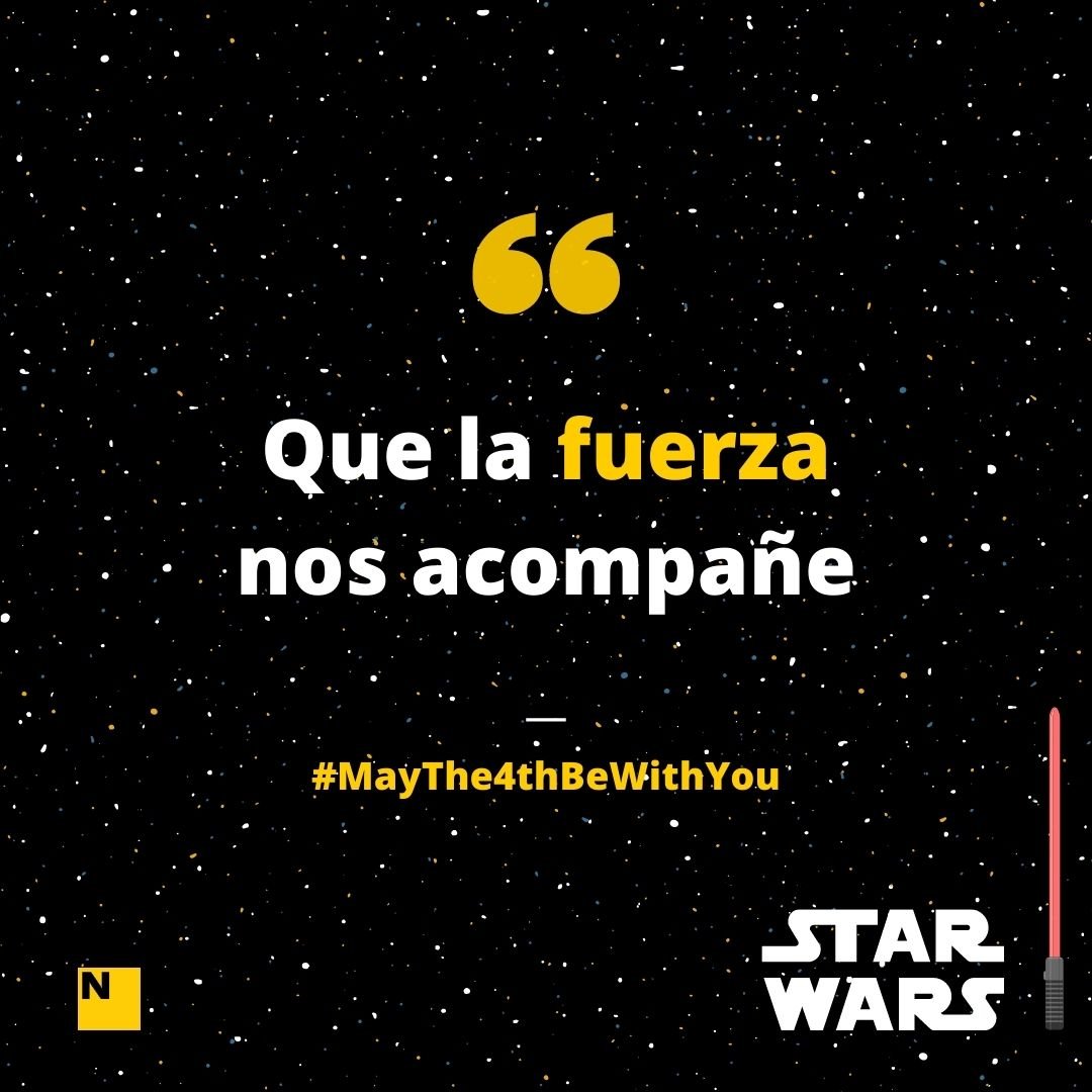 Total 31+ imagen frases star wars que la fuerza te acompañe