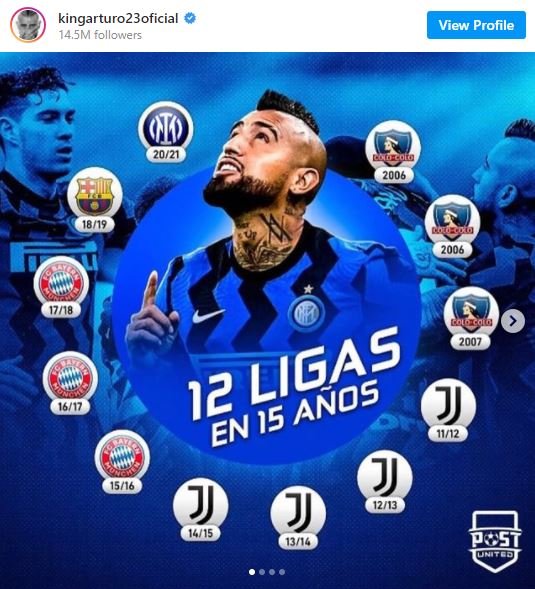 Arturo Vidal titols TUIT