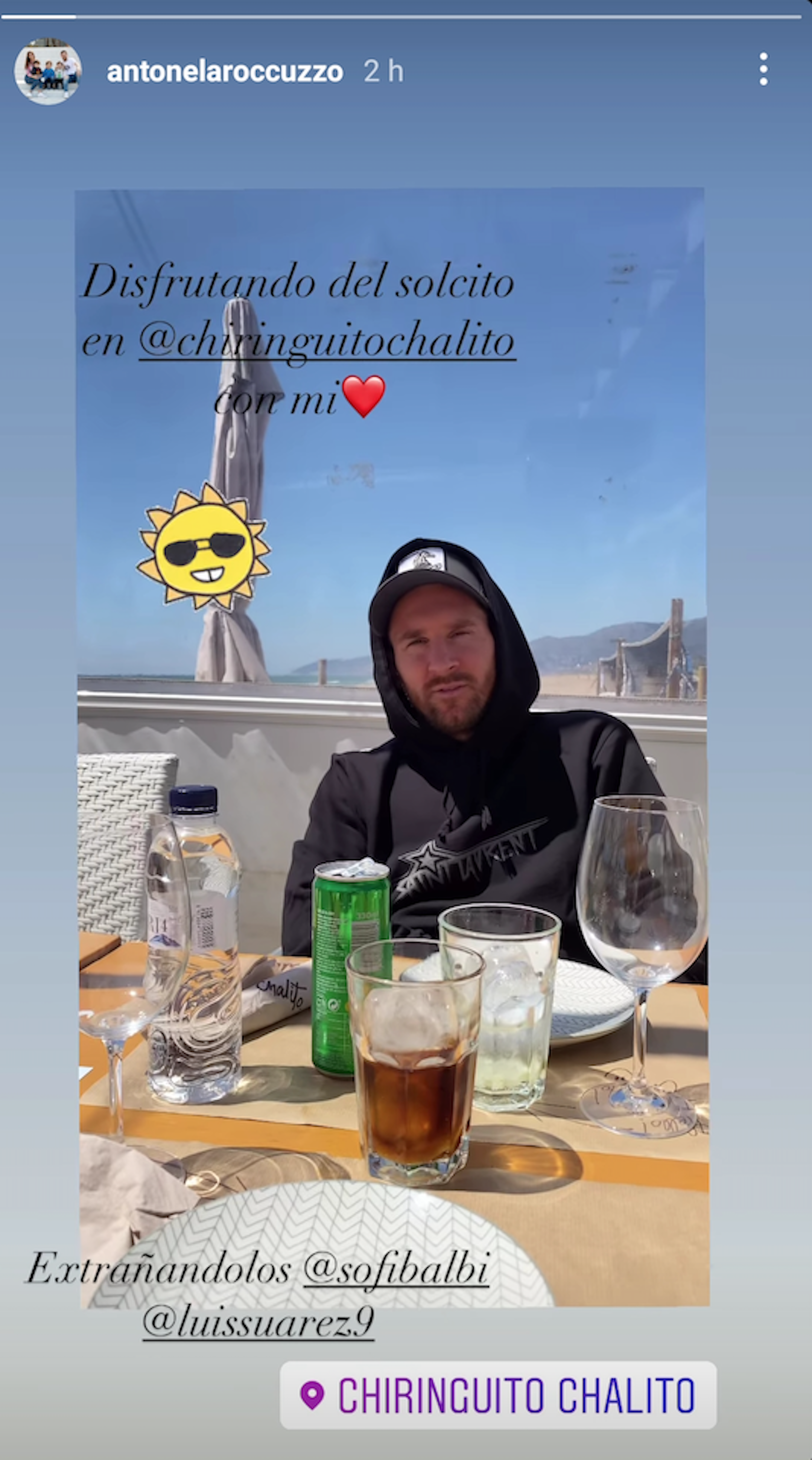 Así se relaja Messi con Antonella en su día libre antes del Atlético