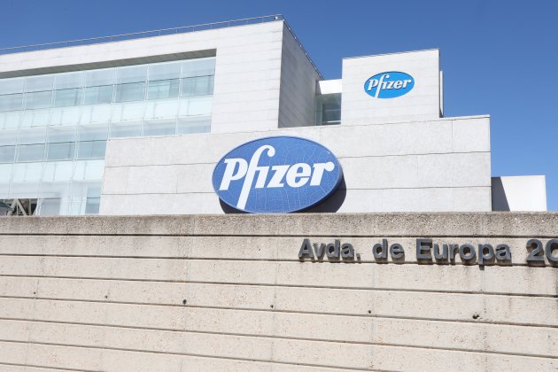 Logo pfizer edificio laboratorios marca madrid espana 2020 laboratorio - Marta Fernández / Europa Press