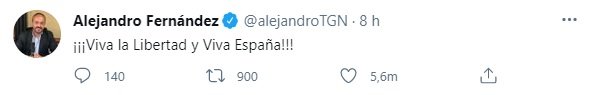 TUIT Alejandro Fernández Ayuso elecciones Madrid