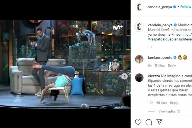Perfil de Instagram de Candela Peña