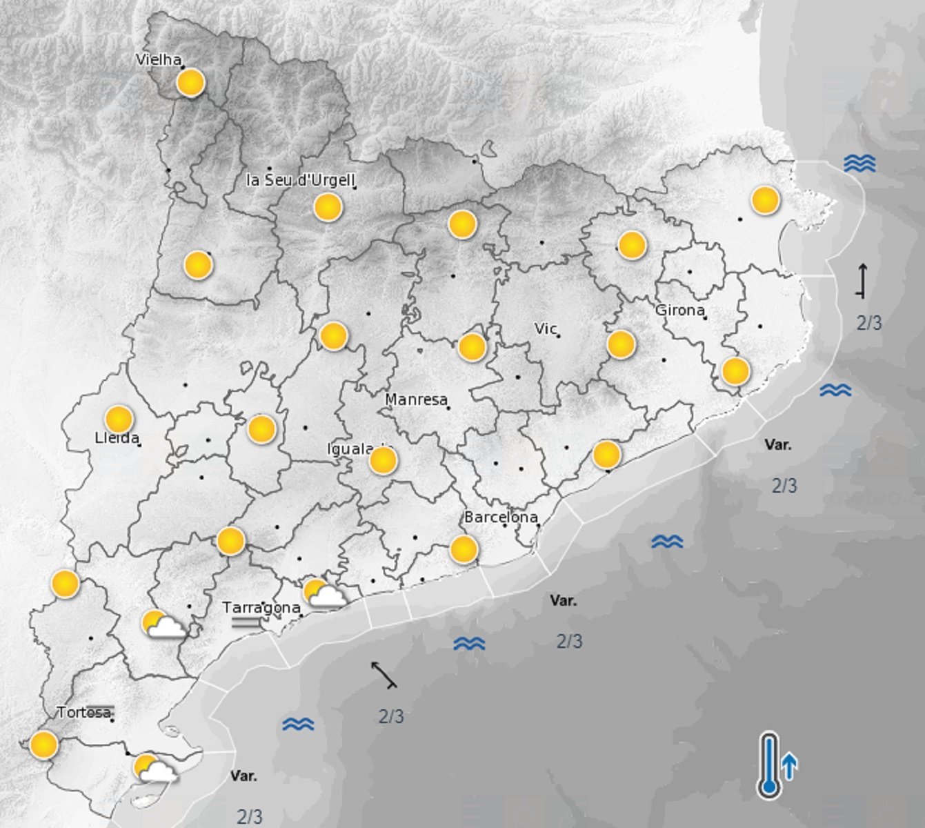 Tiempo sábado mañana / Meteocat