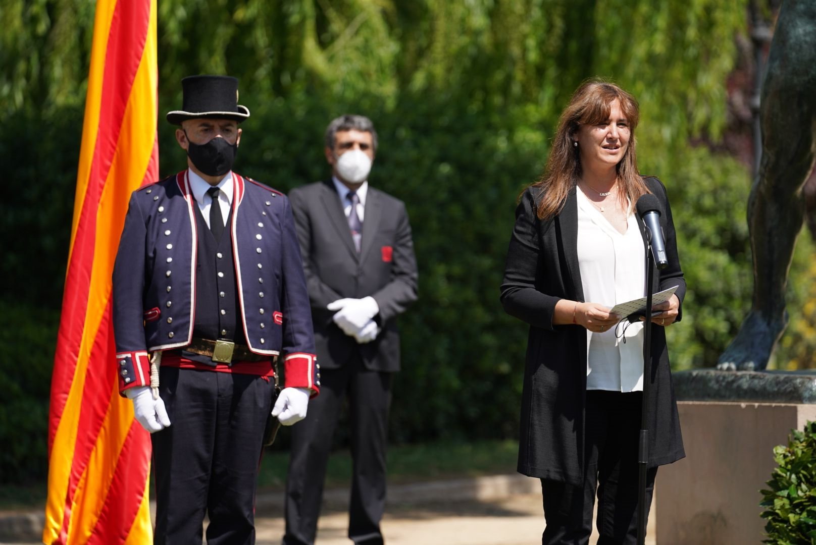 PSC, Cs se enfrentan con Borràs en el acto de las víctimas de la II Guerra Mundial