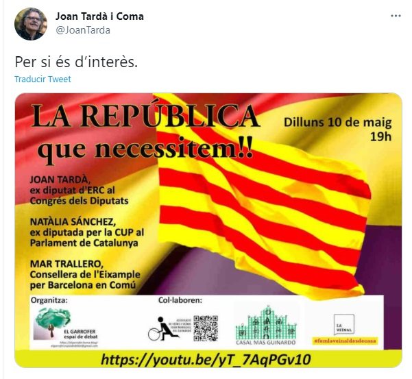 Joan Tarda TUIT Banderes