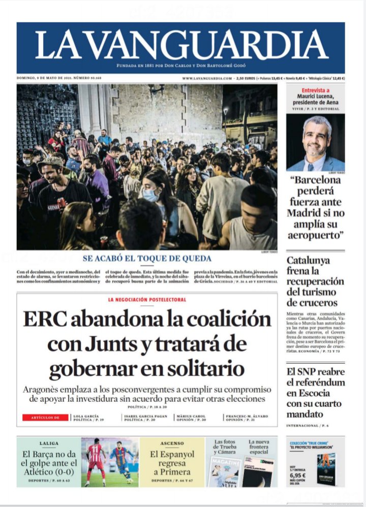 Portada La Vanguardia