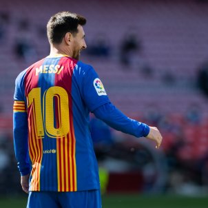 Leo Messi senyera Barca Europa Press