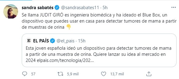 tuit Sandra Sabatés contra El País