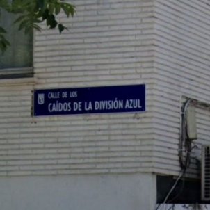El TSJM sale en defensa de la calle Caídos de la División Azul en Madrid