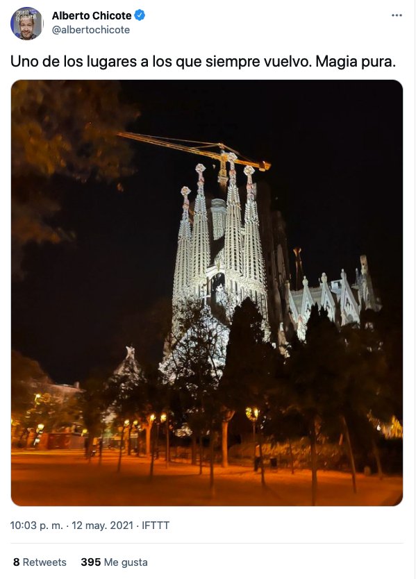 Alberto Chicote Barcelona Sagrada Família @albertochicote