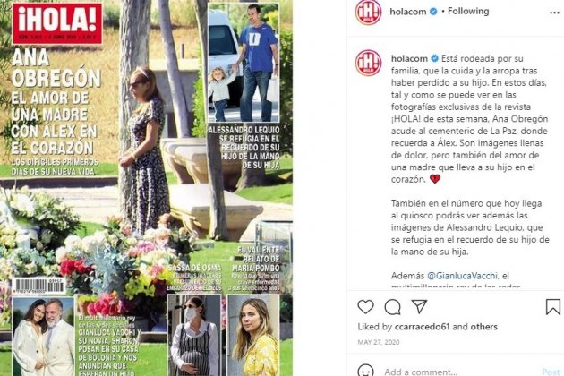 Perfil de Instagram de la revista ¡Hola!