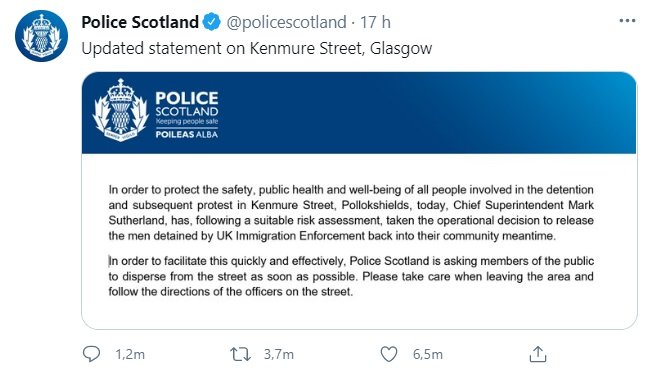 TUIT policía escocia
