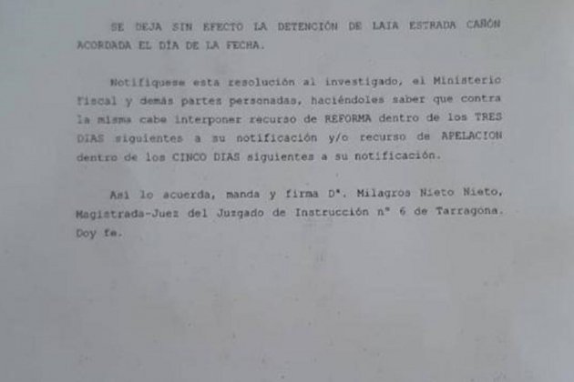 detención laia estrada