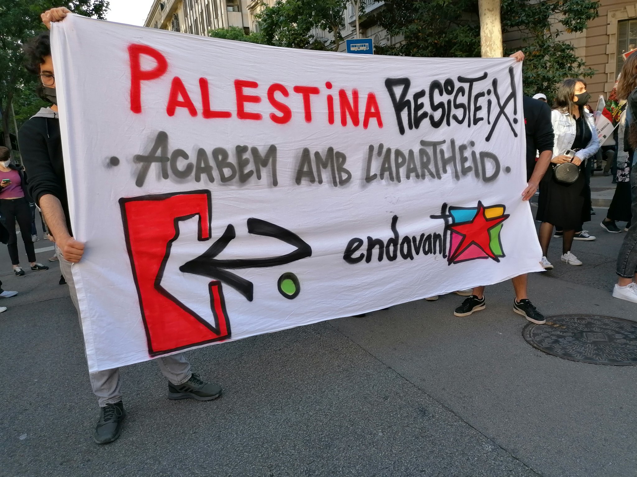 Adelante Horta Guinardo manifestación Israel Palestina