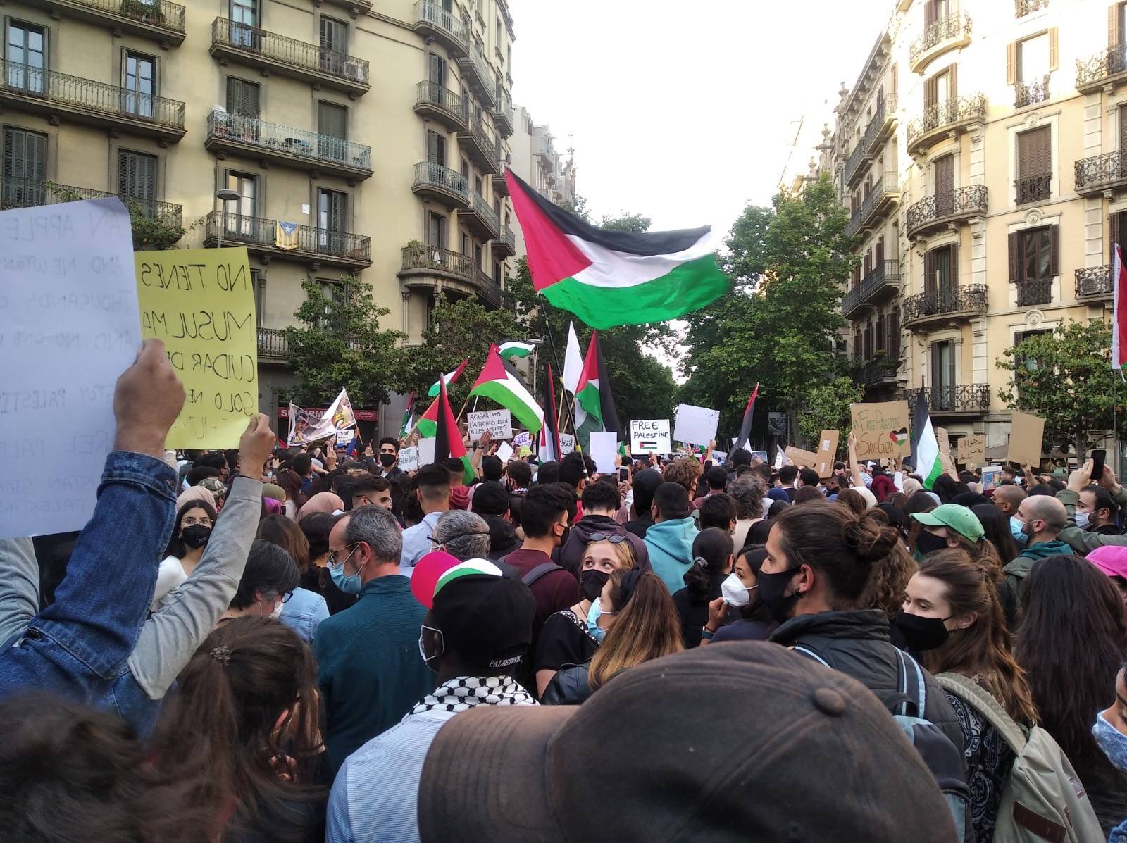 manifestación Israel Palestina Barcelona Endavant 9 Barrios