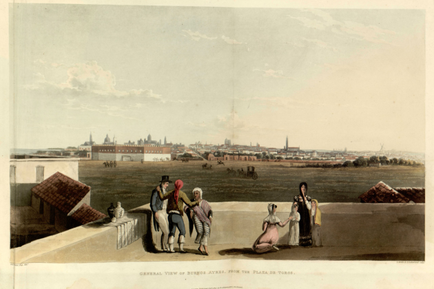 Vista de Buenos Aires desde la plaza de toros (1817), obra de Eimeric Essex Vidal. Font Library of Universty of Miami