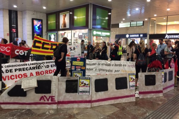 treballadors renfe vaga sants maria macià