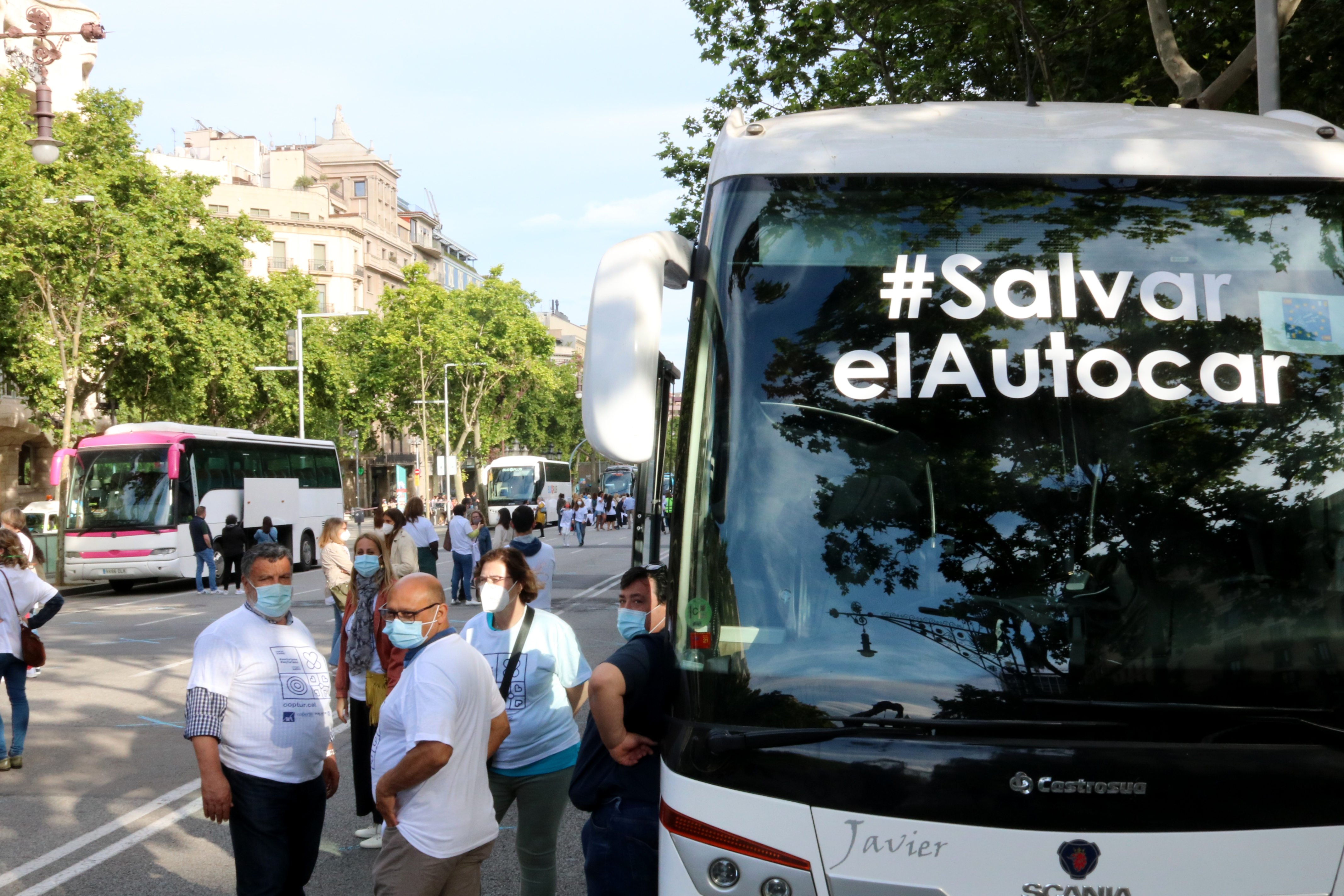 Manifestación concentración turismo barcelona covid COPTUR / ACN