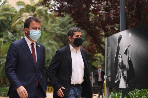 Pere Aragonès y Jordi Sànchez acuerdo investidura Sergi Alcàzar Pere Aragonès y Jordi Sànchez acuerdo investidura Sergi Alcàzar