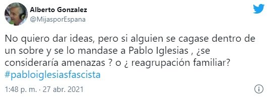TUIT Vox Pigdemont Pablo Iglesias
