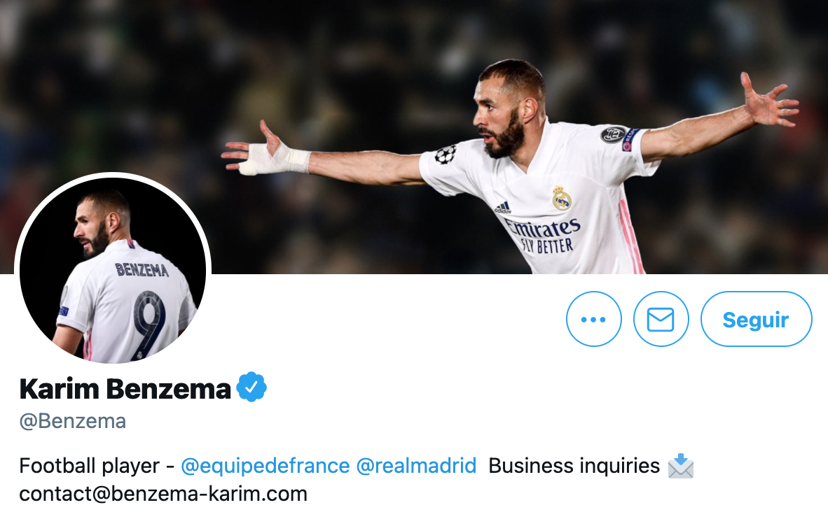 Benzema Twitter captura