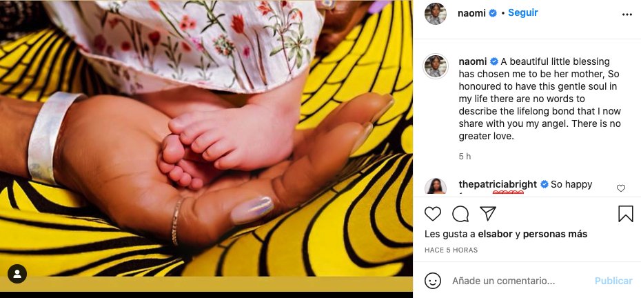 Naomi Campbell mamá @naomi