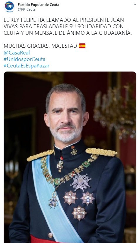 Felipe VI Ceuta TUIT