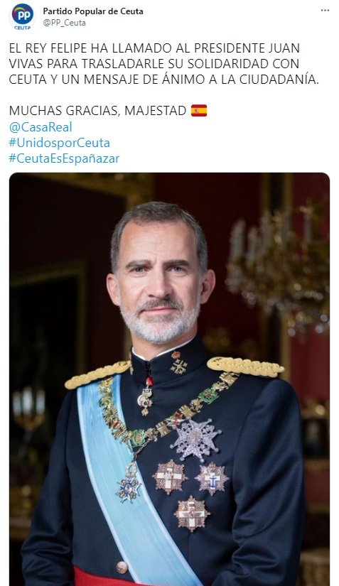 Felip VI Ceuta TUIT