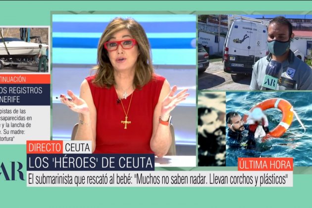 ana Rosa Quintana cono la cruz de la victoria Telecinco