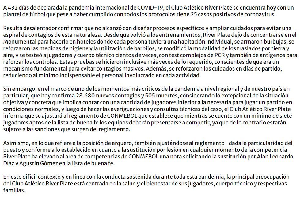 river comunicado