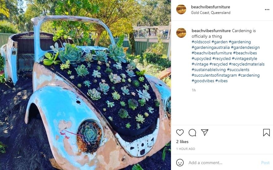 cardening @beachvibesfurniture instagram TUIT